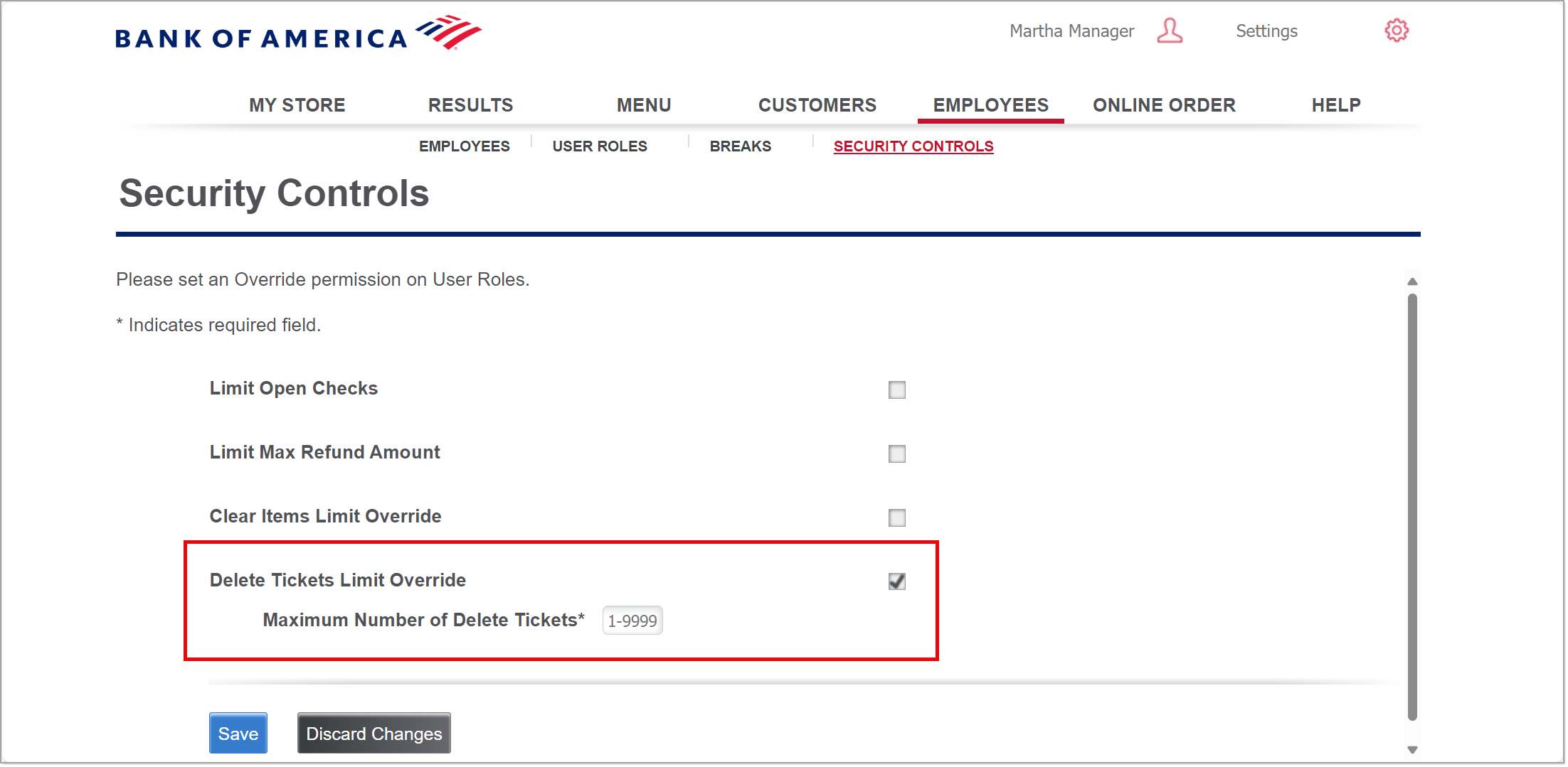 security controls to limit ticket deletes