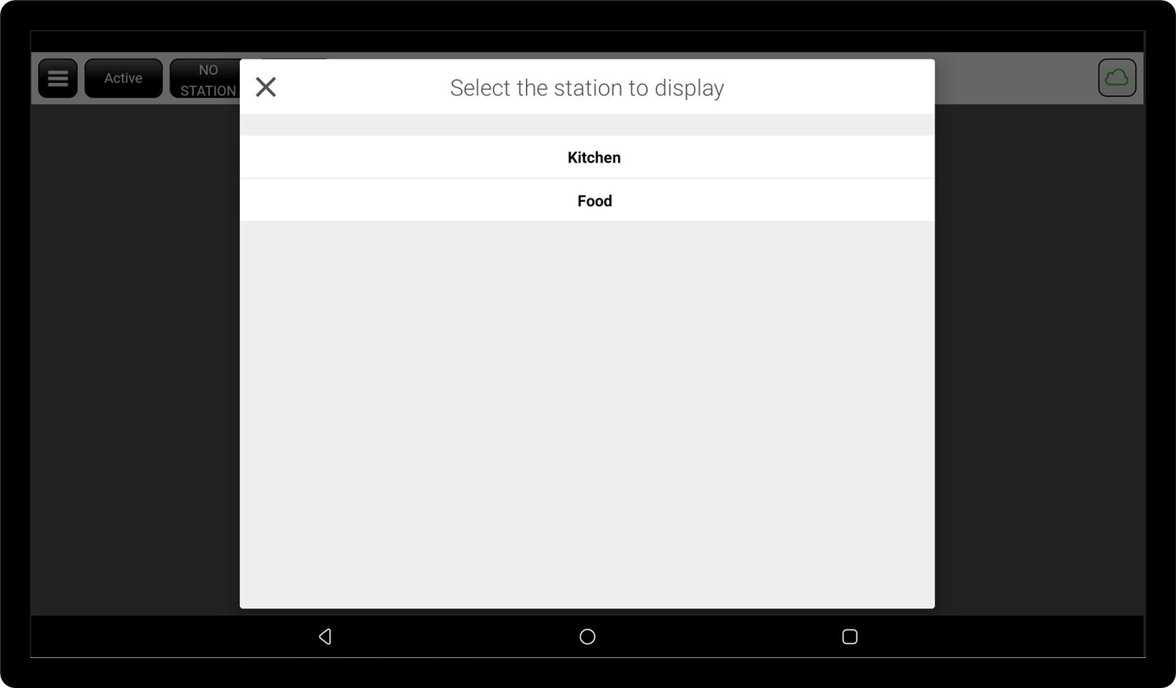 select the station to display