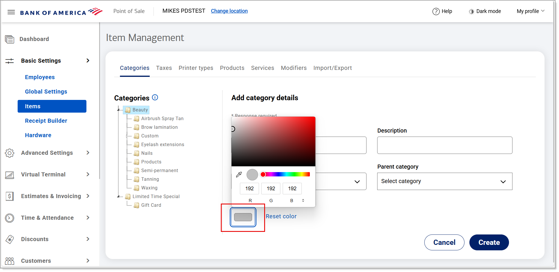 Item management - color code option