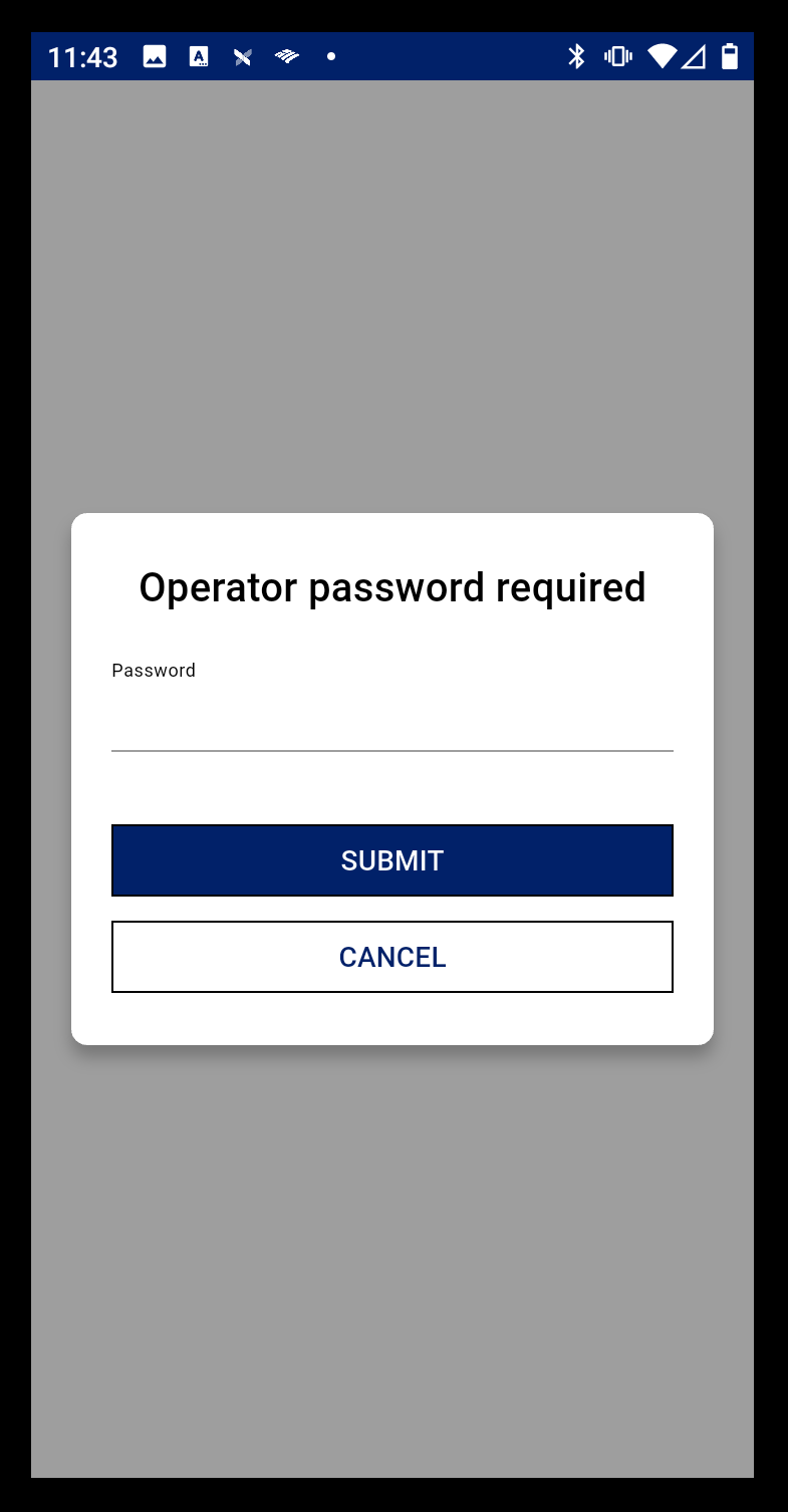 enter the operator password