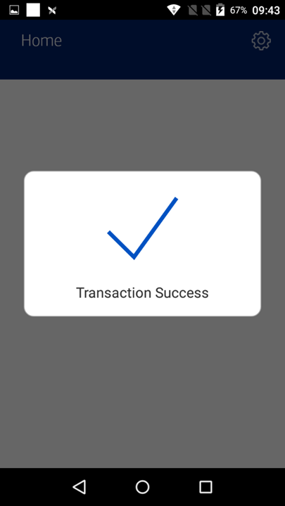 transaction result message