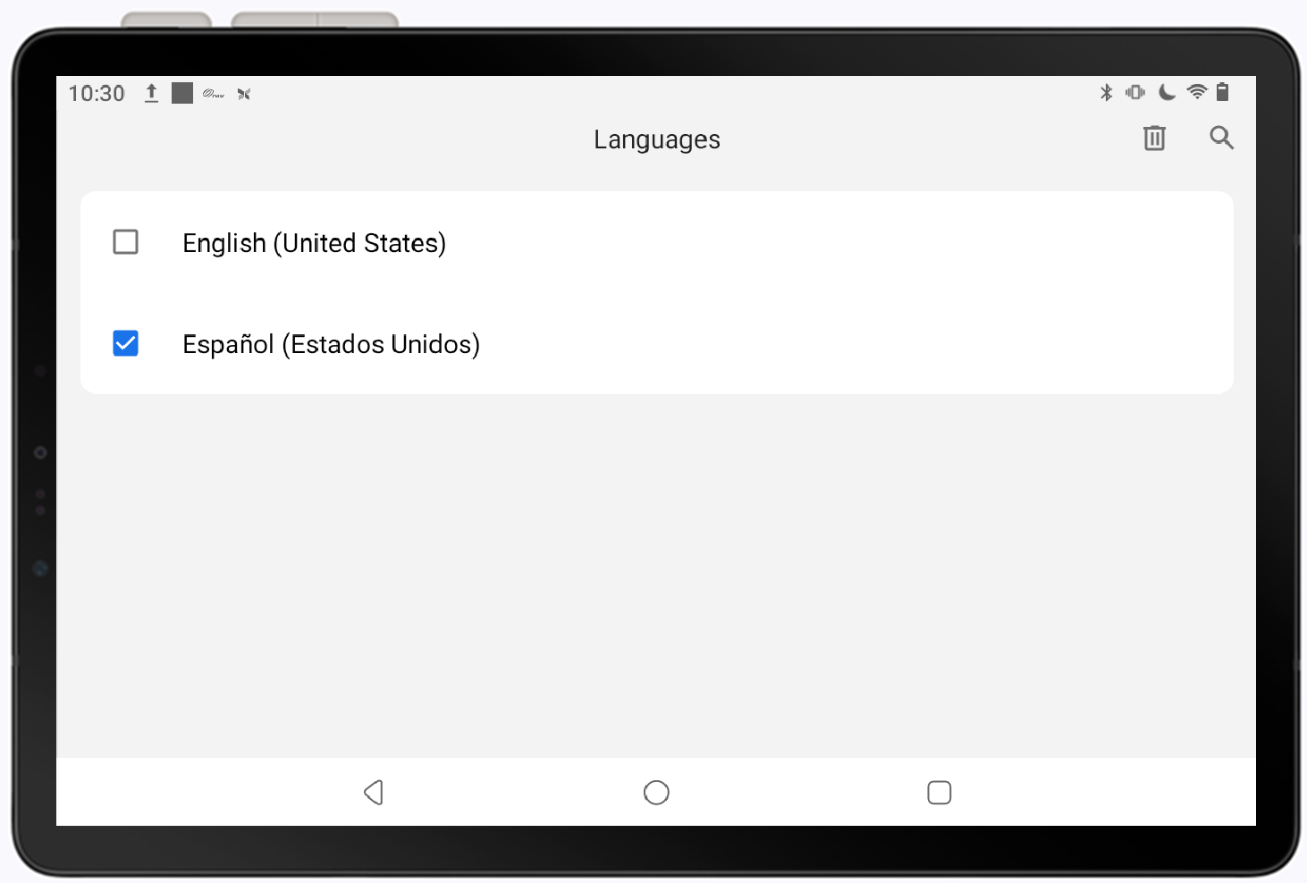 languages with spanish highlighted