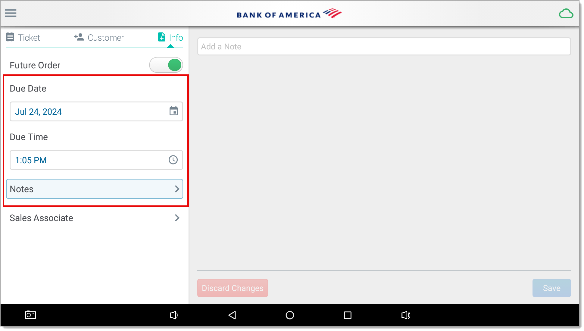 set future time and date for order