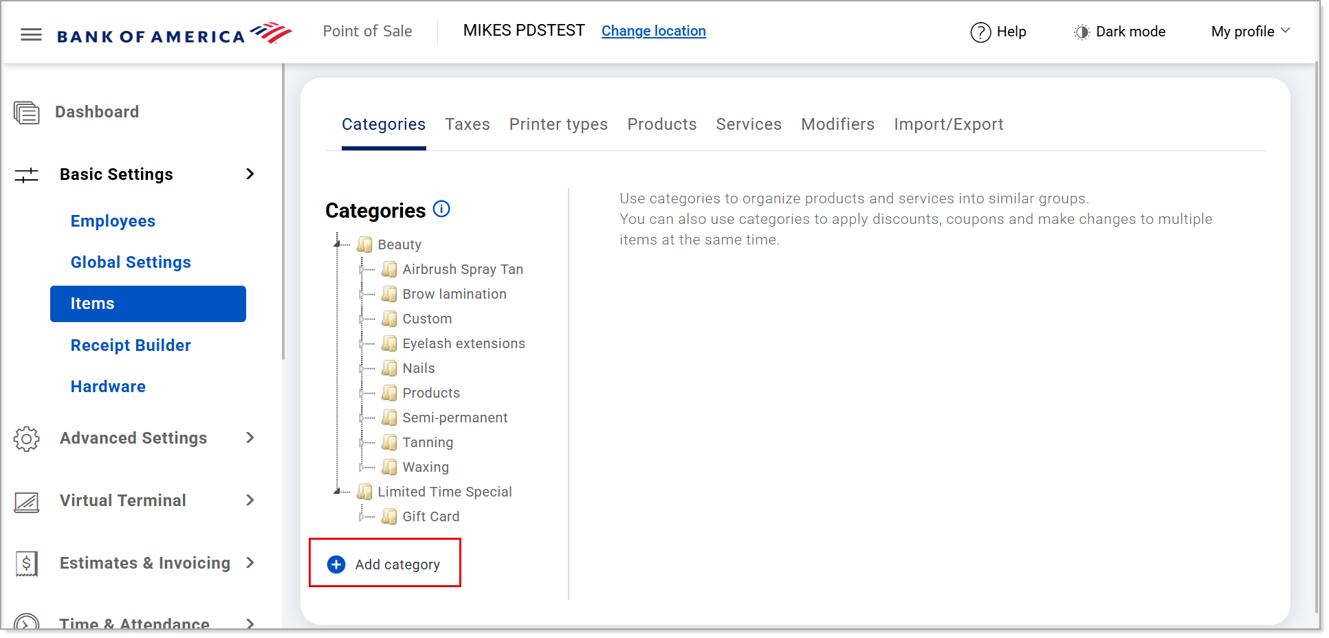 Add category tool