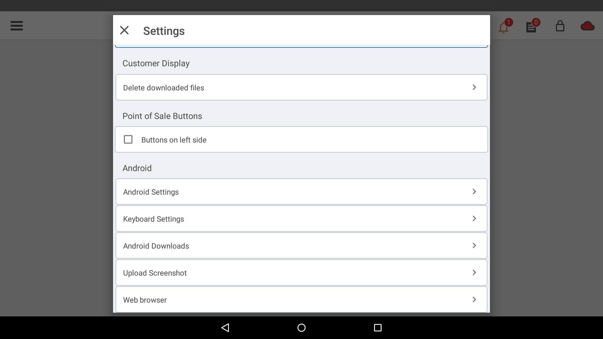 settings menu continued.