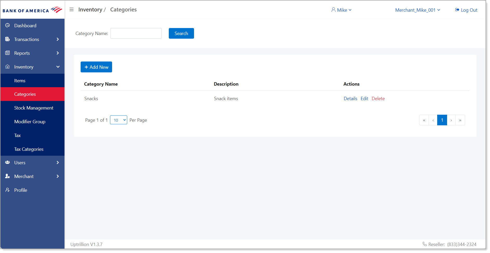 mpos inventory categories