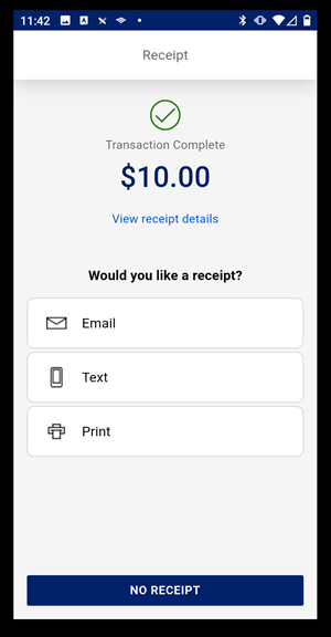 receipt options