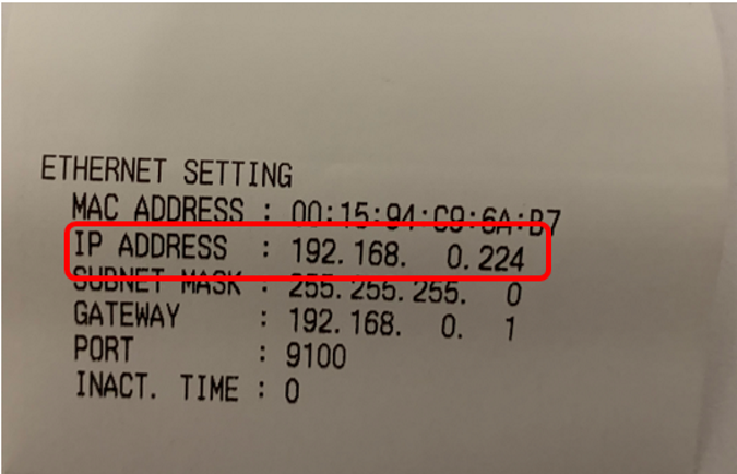 sample IP address