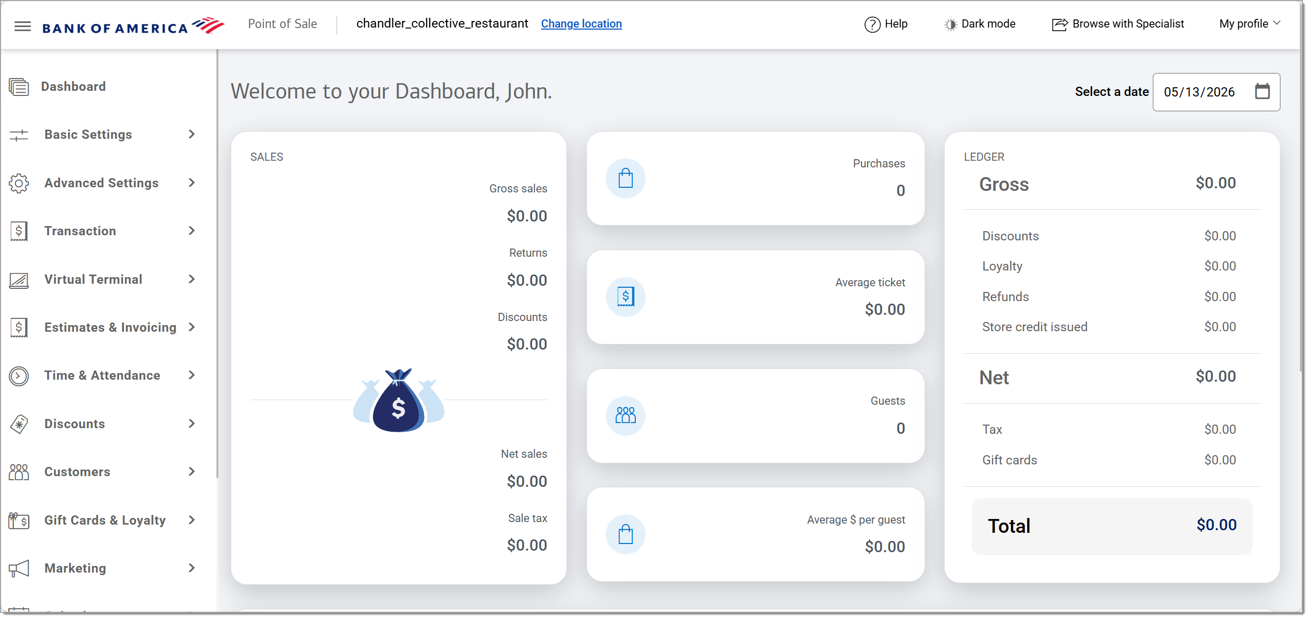 point of sale dashboard
