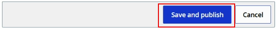 Save and publish button for Payment options