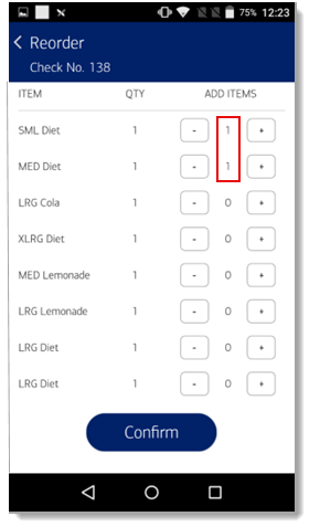 Reorder - add items count increased