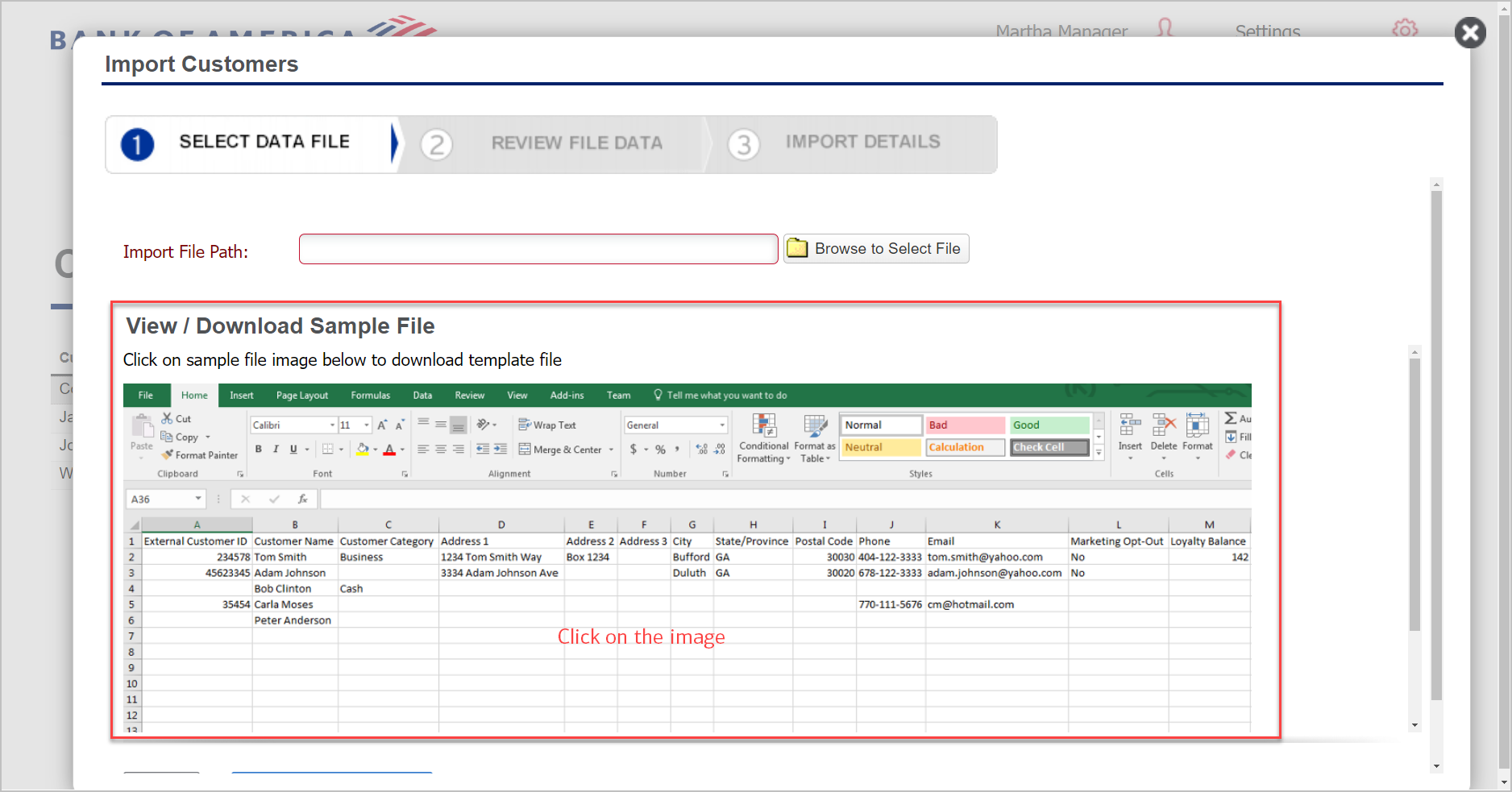 window from which to download the file to your computer