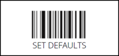 set defaults barcode