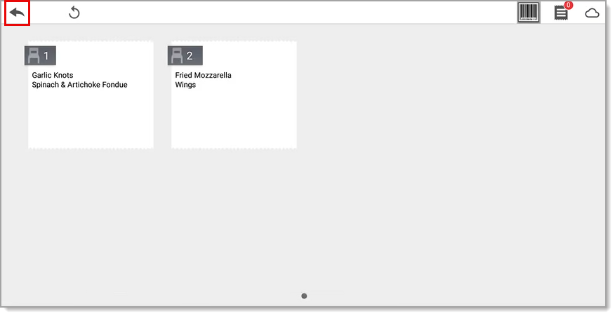 Return highlighted to return to the Tender screen.