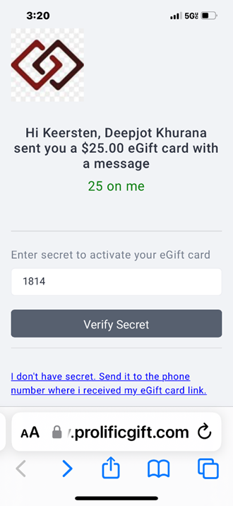 verify secret user experience