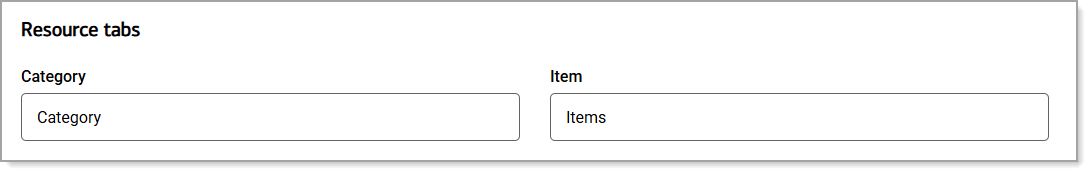 Resource tabs fields for Appointment settings