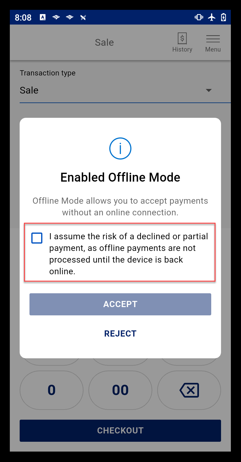 offline mode risk statement