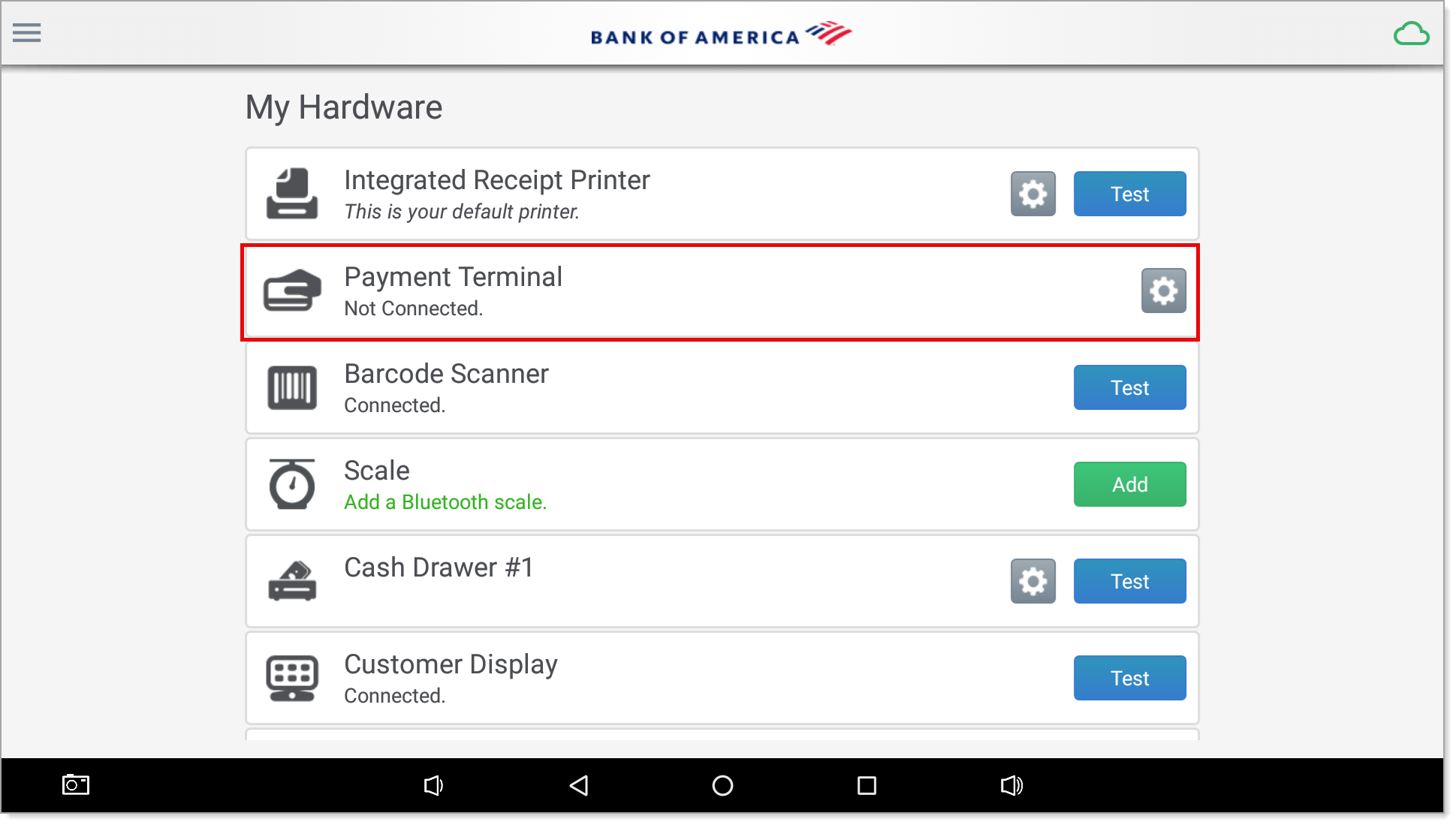 payment terminal not connected