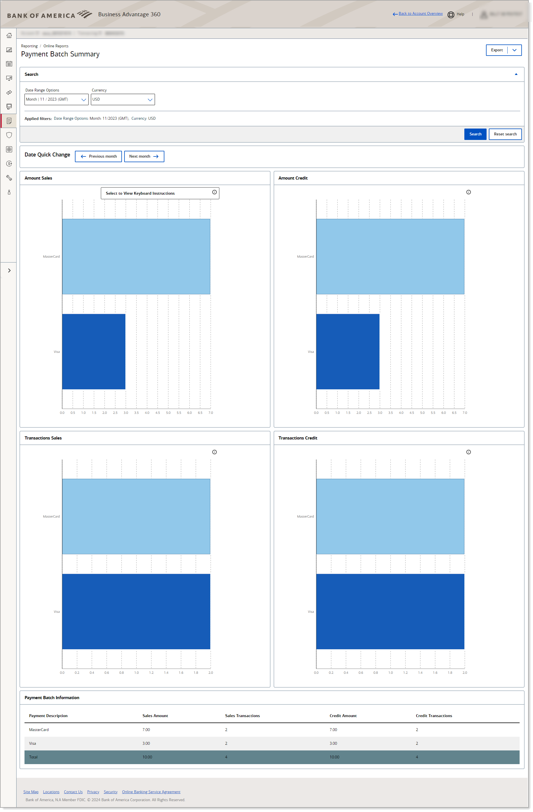 example of a batch summary report