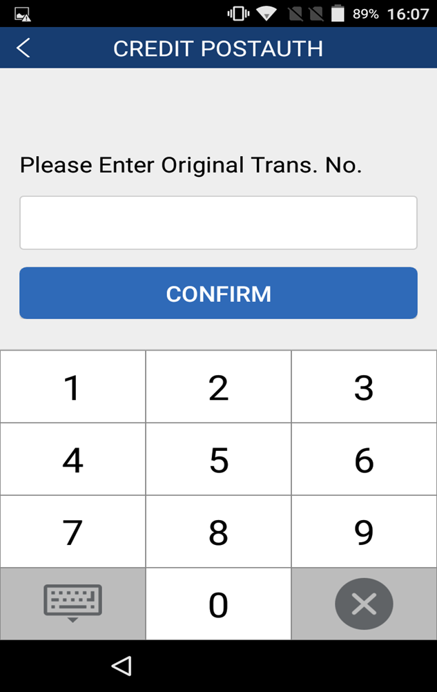 enter transaction number