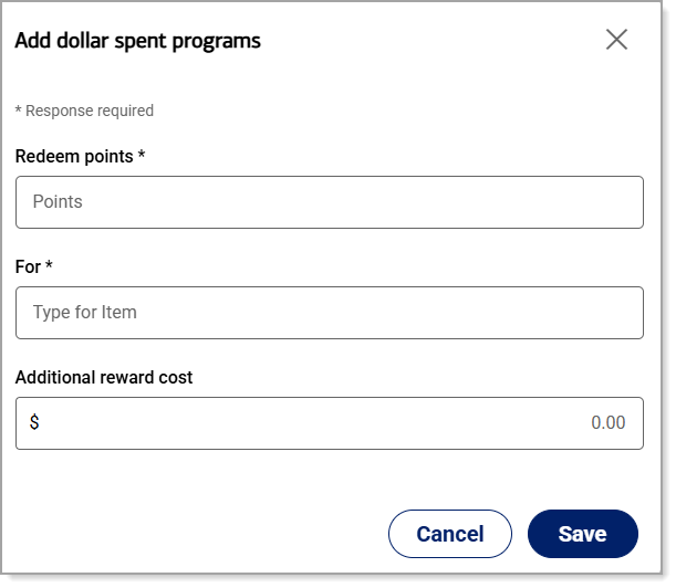 Add dollar spent program settings window
