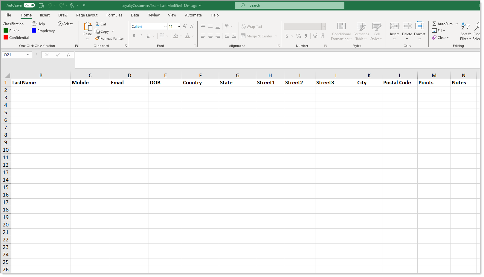Sample template