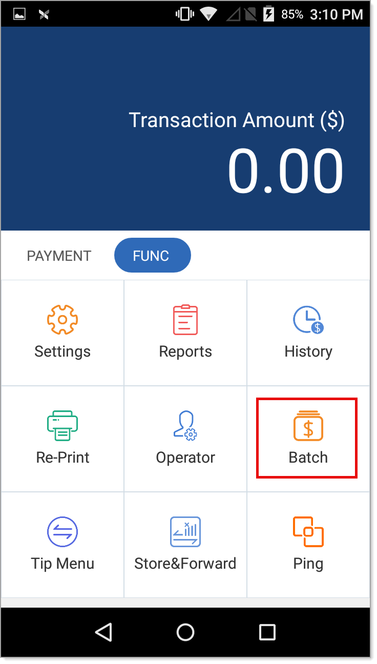 FUNC Tab batch option