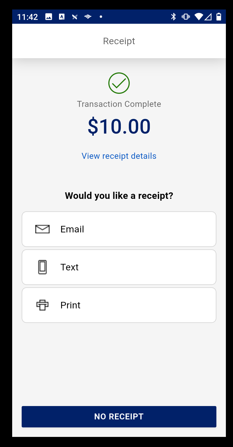 receipt options
