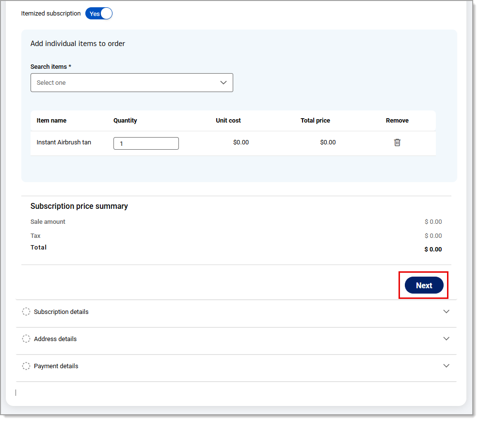 Next button highlighted.