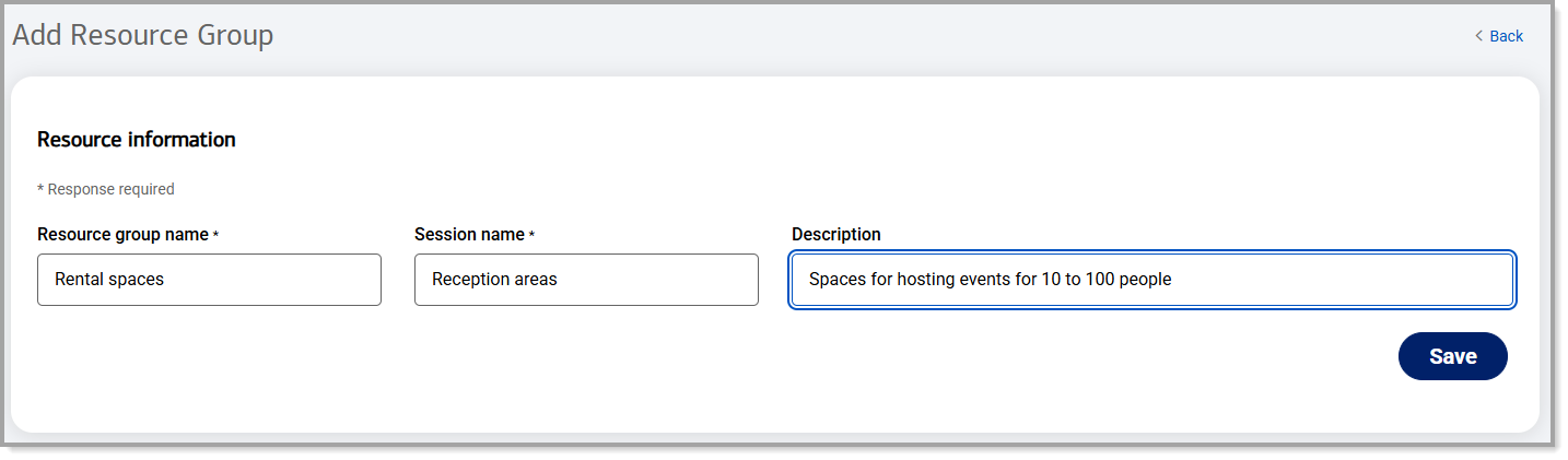 Enter Resource group window