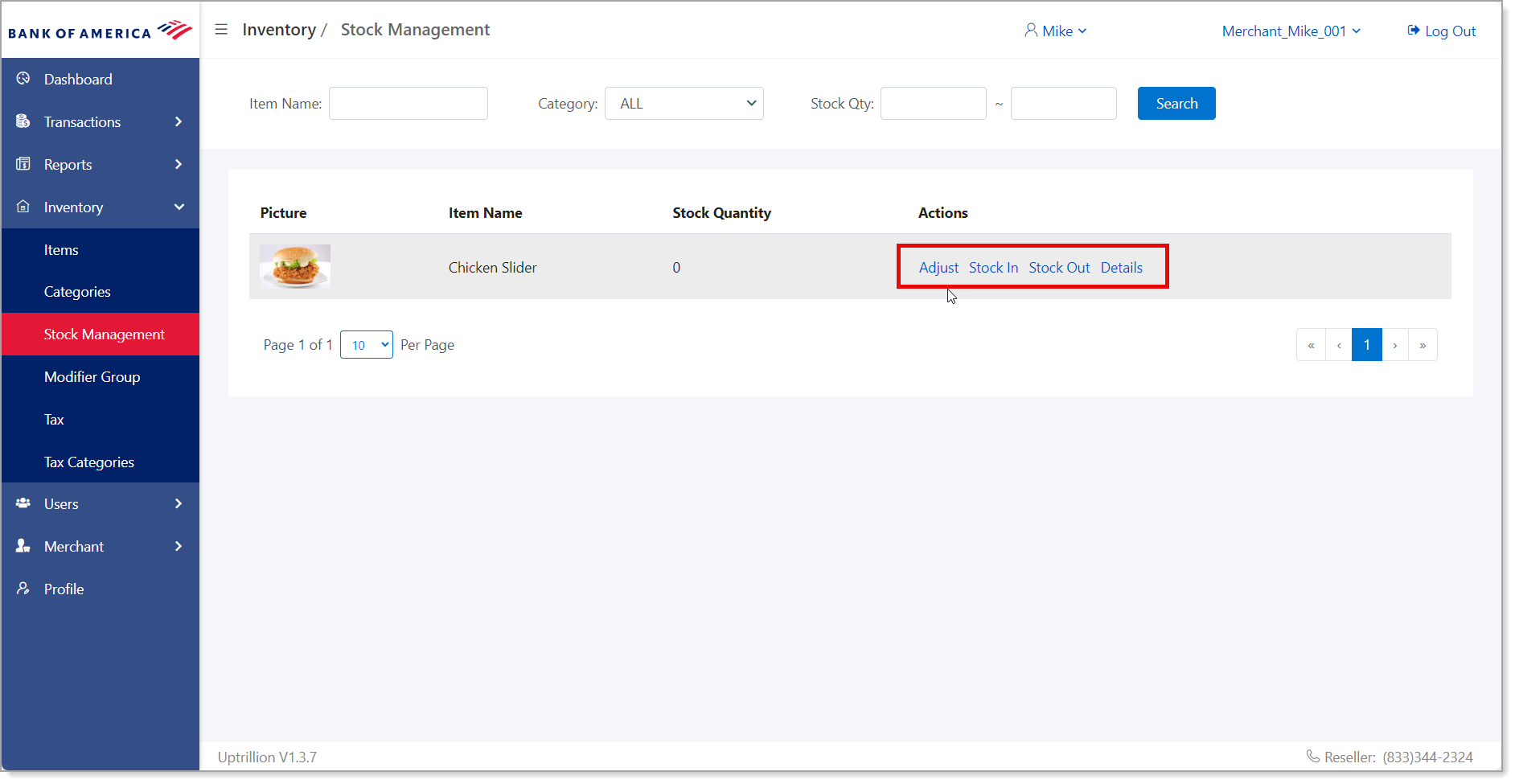 mpos inventory stock management actions