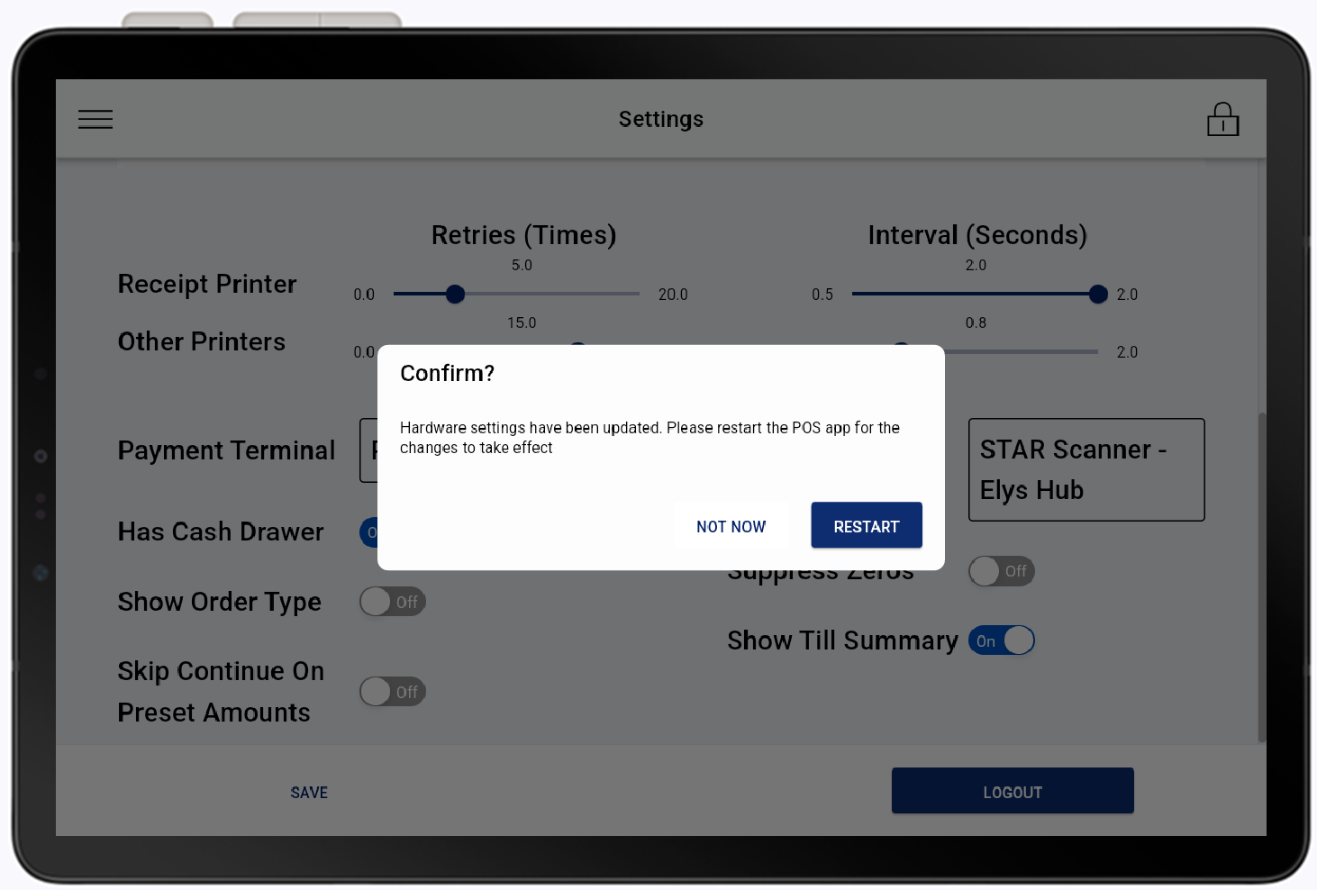 Select Restart