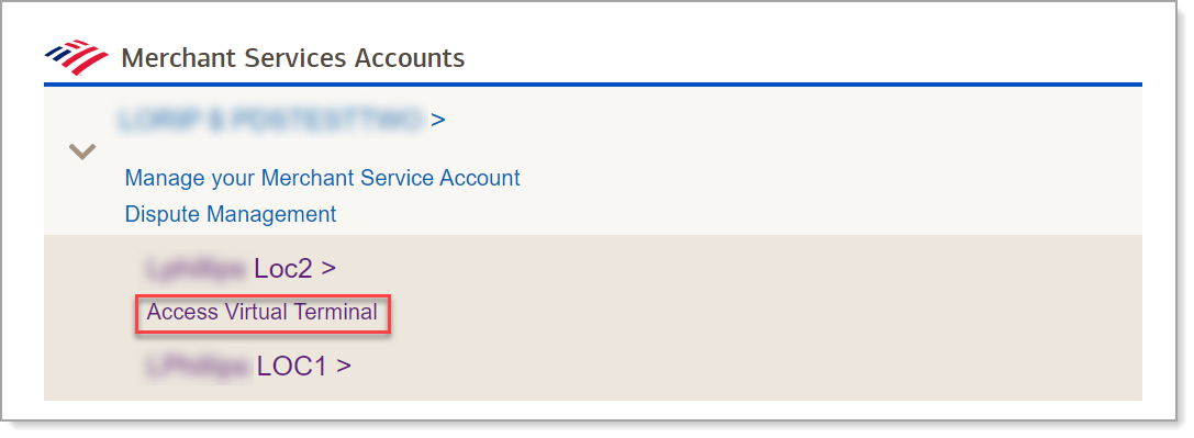 Virtual Terminal Access - Merchant Help