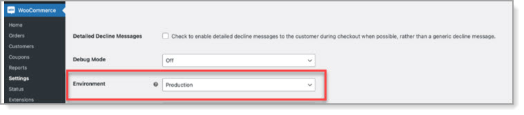 WooCommerce Environment field