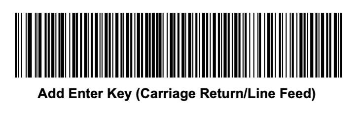 enter carriage key barcode