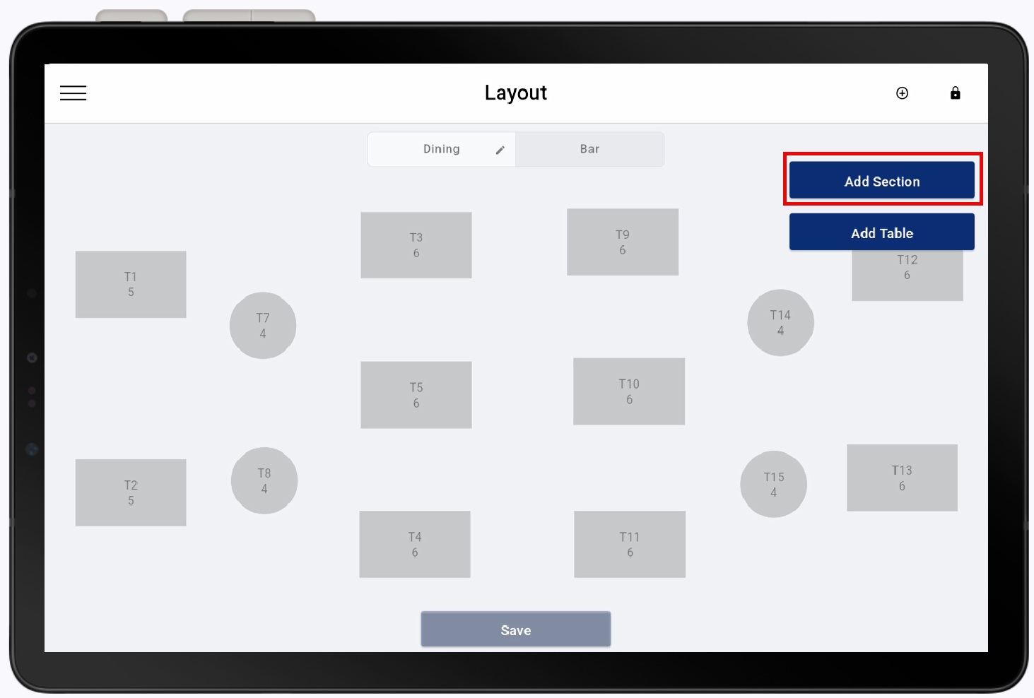 Add Section highlighted.
