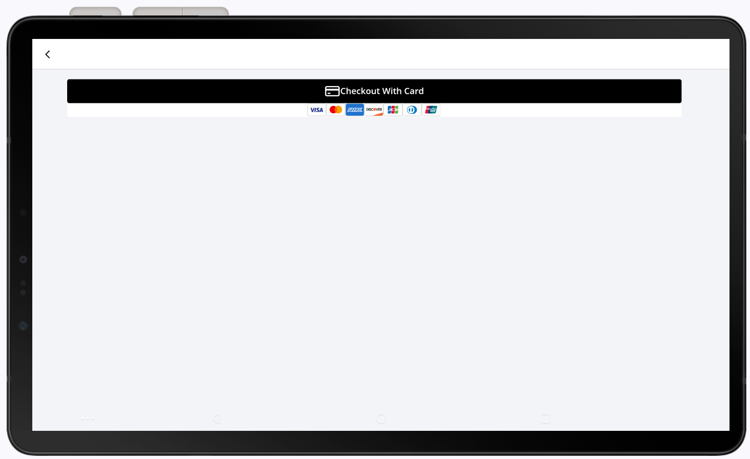 manual card checkout with card confirmation button