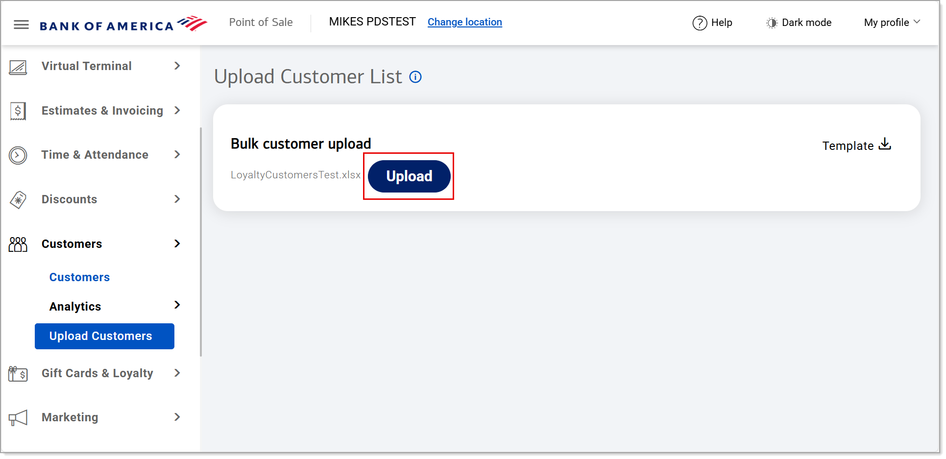 File upload option