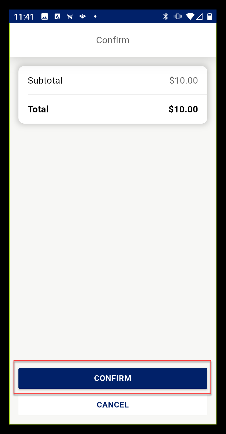confirm the sale