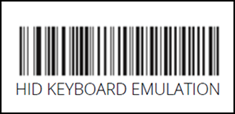 HID keyboard emulation barcode