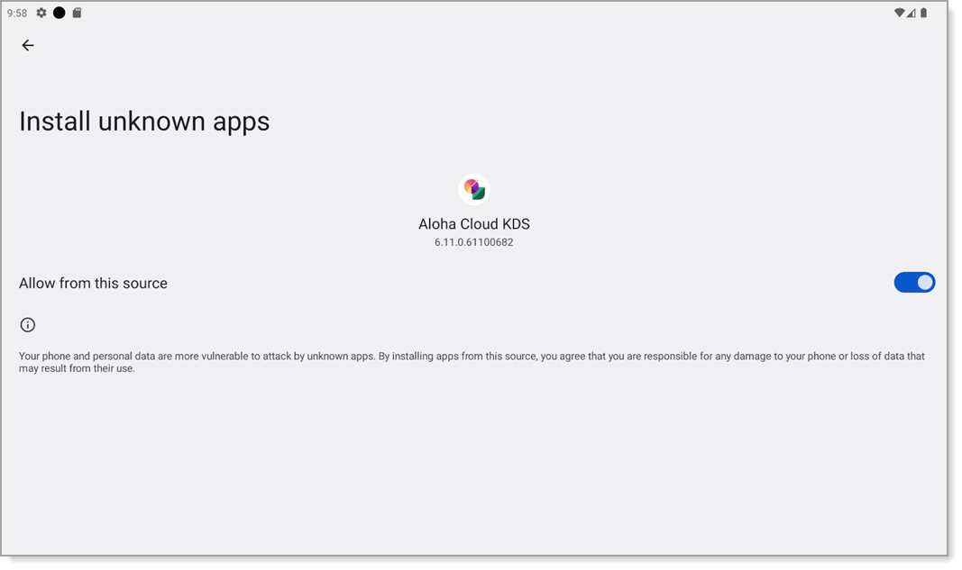 allow app installation