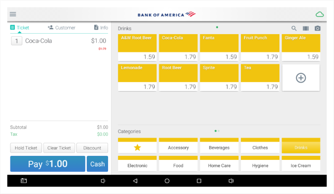 ticket screen showing new price with original price crossed out