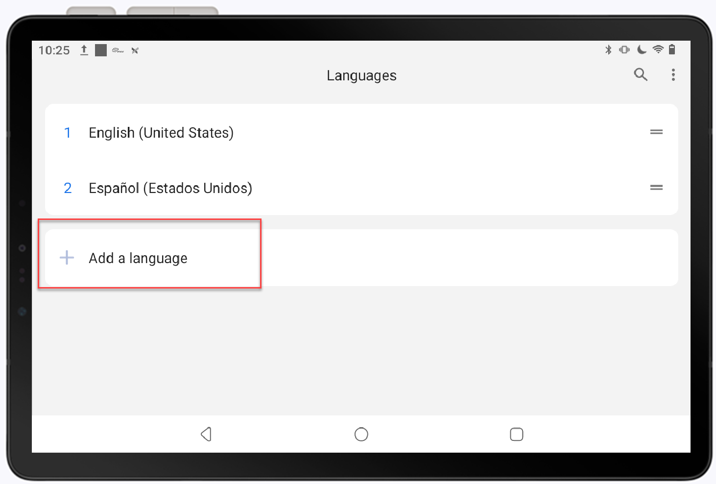 add a language option