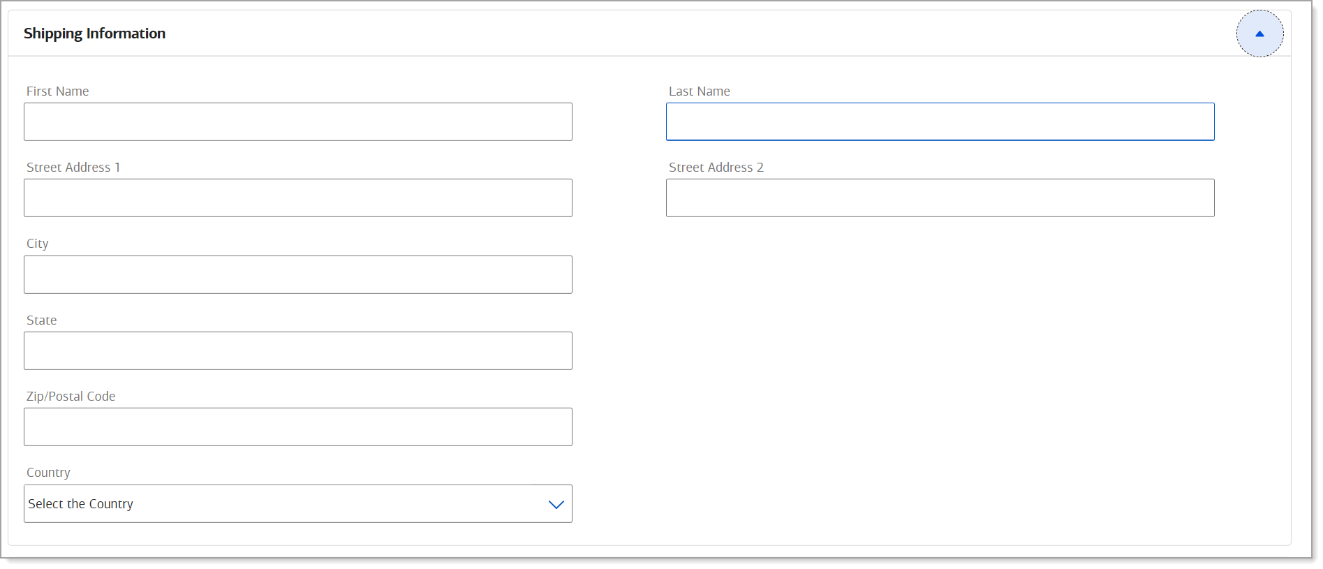 virtual terminal shipping information fields