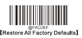 scan to restore factory defaults