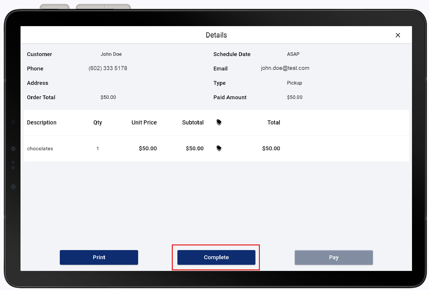 complete an online order