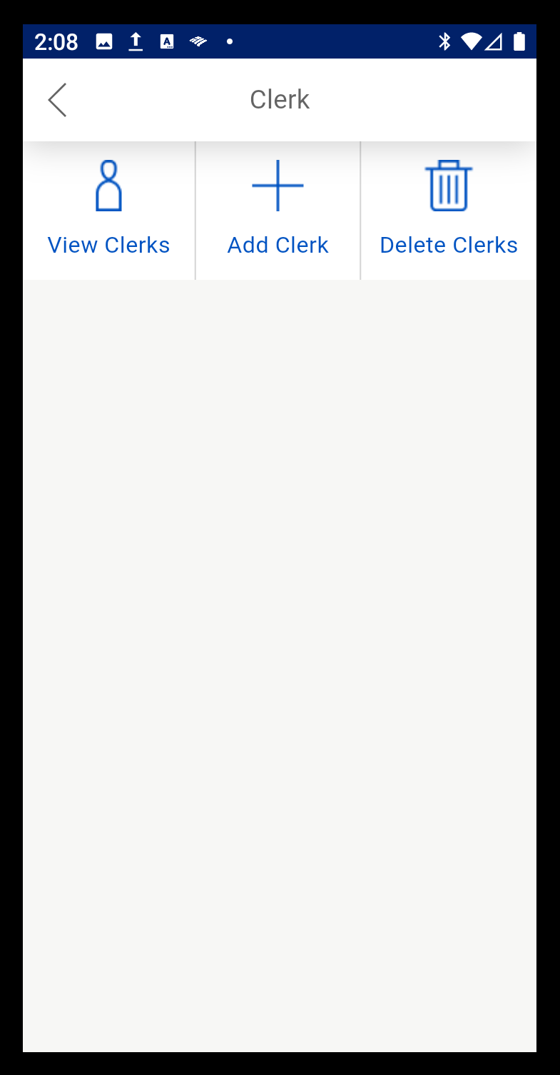 select to view add or delete a clerk