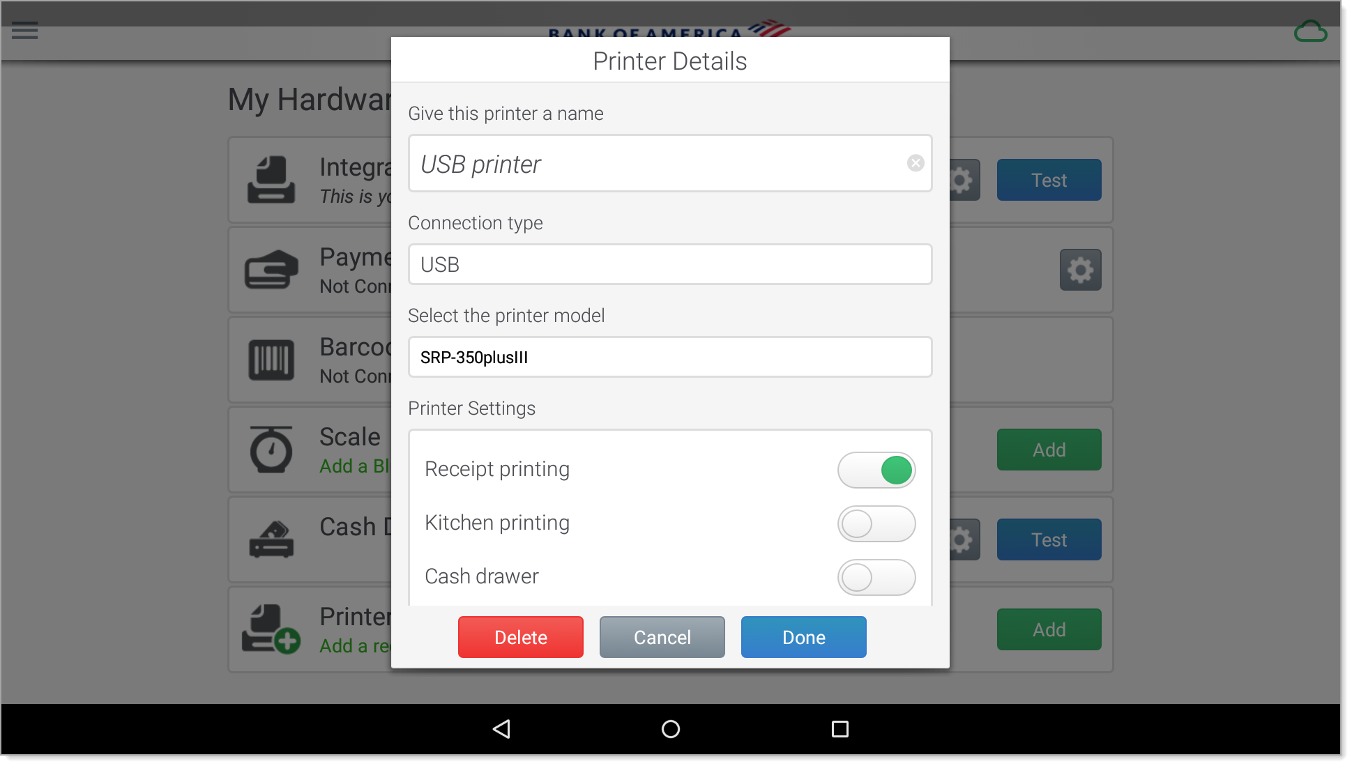 printer configuration details