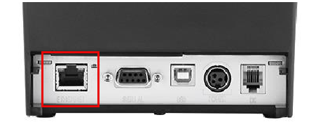 Lan port on the thermal printer