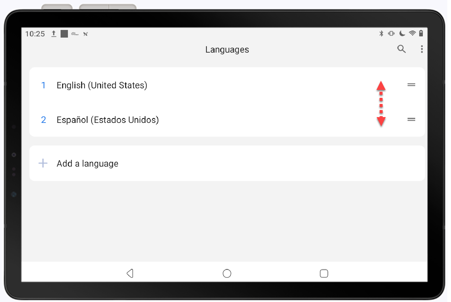 selecting a primary language